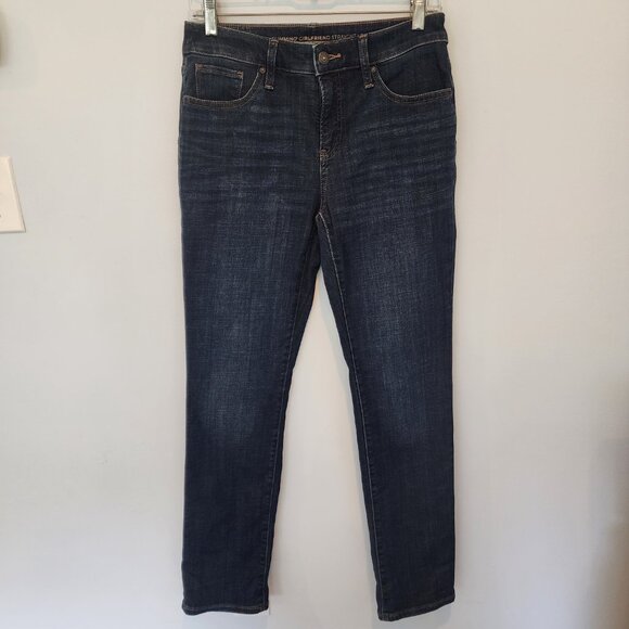 Chico's So Slimming Girlfriend Straight Leg Jeans, Chico's size 00, Like New - Picture 3 of 8